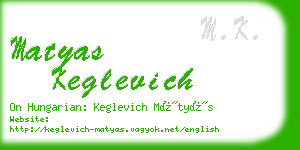 matyas keglevich business card